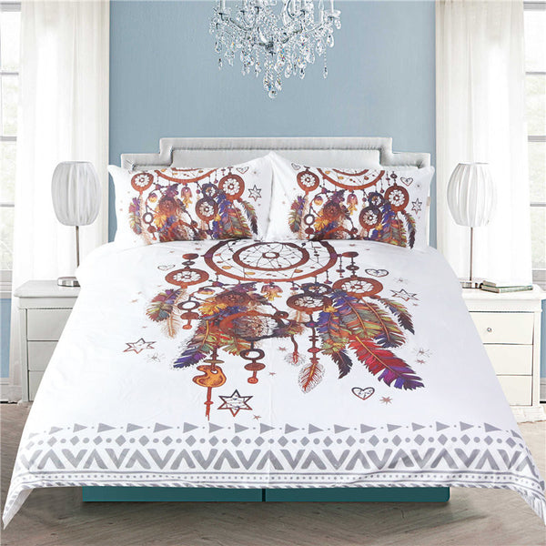 BeddingOutlet Hipster Watercolor Bedding Set Queen Dreamcatcher Duvet Cover Bohemian Printed Bed Cover 3 Pcs Bedclothes