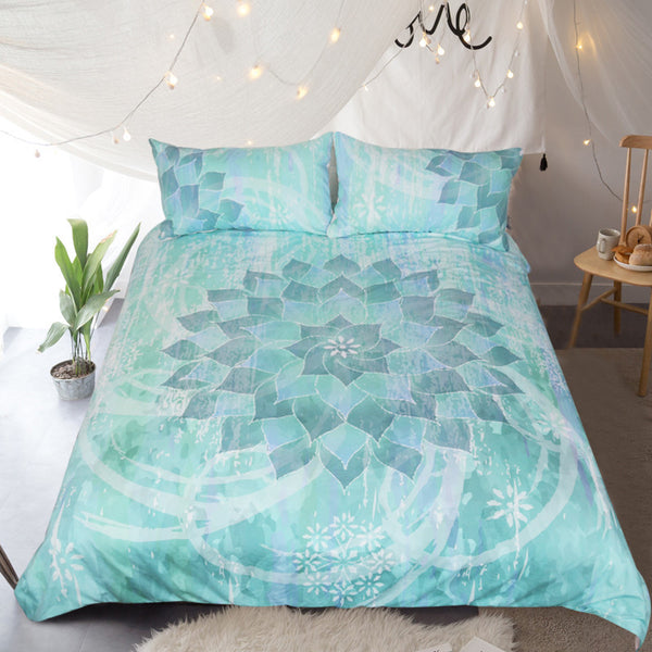 BeddingOutlet  Bedding Set  Creative Original Floral Lotus Boho Mandala Bed Set Twin Full Queen King