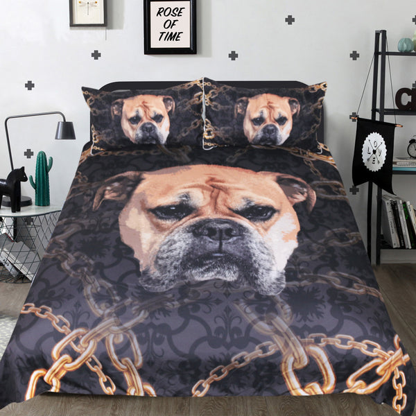 BeddingOutlet Bulldog Bedding Set for Kids 3D Printed Duvet Cover With Pillowcase Dog Bed Set Animal Bedclothes