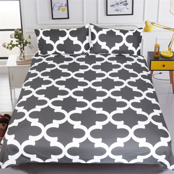 BeddingOutlet Classical Bedding Set Yellow Gray Blue Duvet Cover Geometric Printed Bed Set Microfiber Bedclothes High Quality