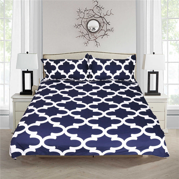 BeddingOutlet Classical Bedding Set Yellow Gray Blue Duvet Cover Geometric Printed Bed Set Microfiber Bedclothes High Quality