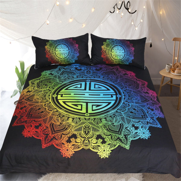 BeddingOutlet Mandala Collection Elephant Duvet Cover With Pillowcase Colorful Printed Bedding Set Bohemian Bed Set Quilt Cover