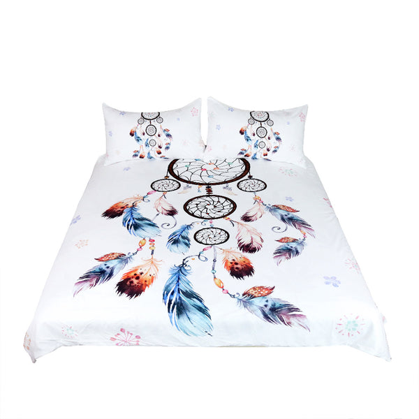 BeddingOutlet Dreamcatcher Bedding Set Chic Duvet Cover Set Watercolor Boho Floral Bedclothes Bohemian Home Textiles